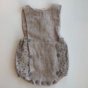European Linen Yellowpelota romper